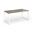 Connex Plus O Frame Single Desk - Nebraska Oak - NWOF