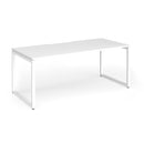 Connex Plus O Frame Single Desk - White - NWOF