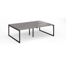 Connex Plus O Frame Double Back To Back Desk - Grey Oak - NWOF