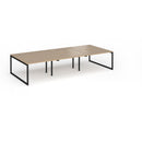 Connex Plus O Frame Triple Back To Back Desk - Kendal Oak - NWOF