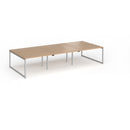 Connex Plus O Frame Triple Back To Back Desk - Beech - NWOF