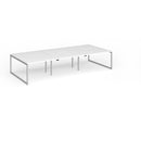 Connex Plus O Frame Triple Back To Back Desk - White - NWOF