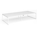 Connex Plus O Frame Double Back To Back Desk - White - NWOF
