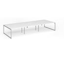 Connex Plus O Frame Triple Back To Back Desk - White - NWOF