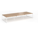 Connex Plus O Frame Triple Back To Back Desk - Beech - NWOF