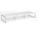 Connex Plus O Frame Triple Back To Back Desk - White - NWOF