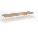 Connex Plus O Frame Triple Back To Back Desk - Beech - NWOF