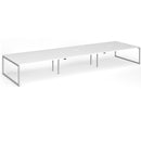 Connex Plus O Frame Triple Back To Back Desk - White - NWOF