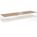 Connex Plus O Frame Triple Back To Back Desk - Beech - NWOF