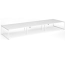 Connex Plus O Frame Triple Back To Back Desk - White - NWOF