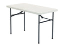 Dams Hoya steel framed table with blow-moulded top, featuring a sturdy design and smooth surface for versatile use.