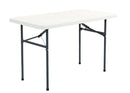 Dams Hoya steel-framed table with blow-moulded top, featuring a sturdy white tabletop and modern design.
