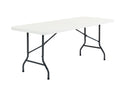 Dams Hoya steel framed table with blow-moulded plastic top, sturdy table for office or classroom use.