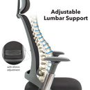 Holden Mesh Back Operator Chair With Black Fabric Seat & Headrest - NWOF