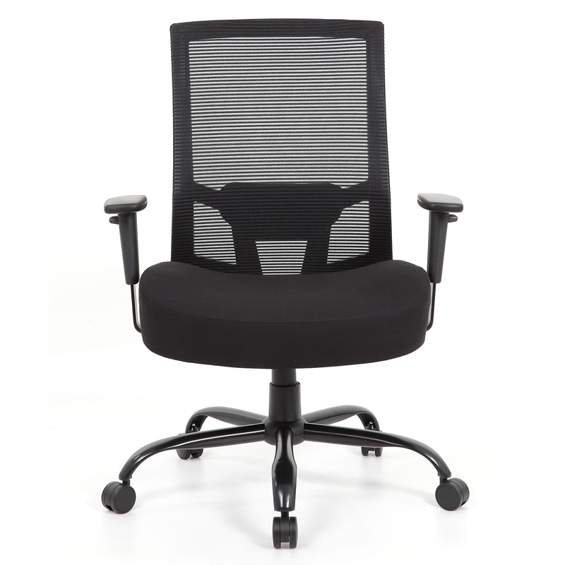 Isla Bariatric Operator Chair With Black Fabric Seat And Mesh Back - NWOF