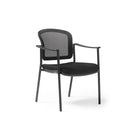 Joni Stacking Chair With Upholstered Seat & Mesh Back - NWOF