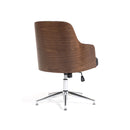 Kyoto Meeting Chair - Oak Veneer Shell With Black PU Seat & Chrome Base - NWOF