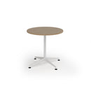 Dams Loft Circular Dining Table with Kendal Oak finish, featuring smooth round tabletop and sturdy wooden legs.