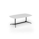 Dams Loft Barrel Boardroom Table in white with a sleek, modern design, suitable for conference or meeting rooms.