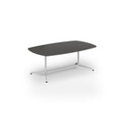 Dams Loft Barrel Boardroom Table in Onyx Grey with sleek circular design and modern wood finish for professional office settings.