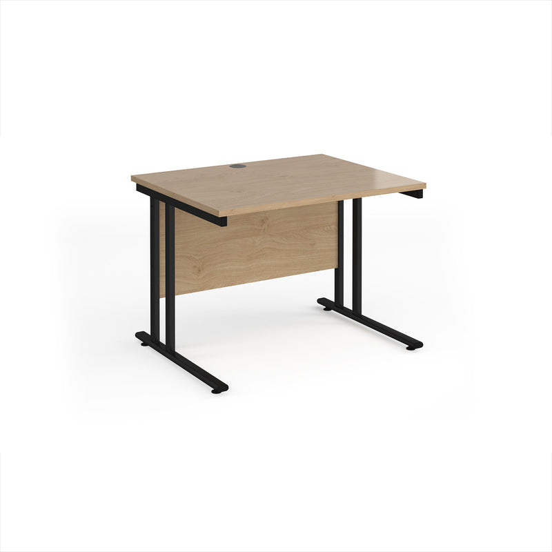 Maestro 25 800mm Deep Straight Desk With Cantilever Leg - Kendal Oak - NWOF