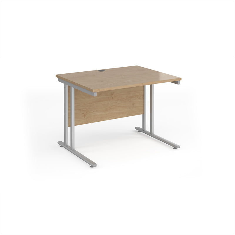 Maestro 25 800mm Deep Straight Desk With Cantilever Leg - Kendal Oak - NWOF