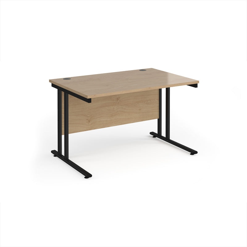 Maestro 25 800mm Deep Straight Desk With Cantilever Leg - Kendal Oak - NWOF