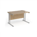 Maestro 25 800mm Deep Straight Desk With Cantilever Leg - Kendal Oak - NWOF
