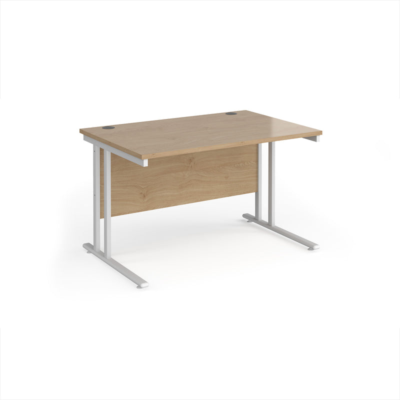Maestro 25 800mm Deep Straight Desk With Cantilever Leg - Kendal Oak - NWOF