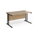 Maestro 25 800mm Deep Straight Desk With Cantilever Leg - Kendal Oak - NWOF
