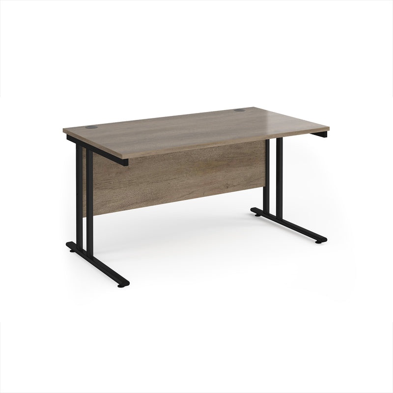 Maestro 25 800mm Deep Straight Desk With Cantilever Leg - Nebraska Oak - NWOF