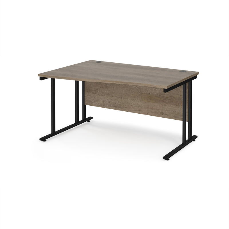 Maestro 25 Wave Desk With Cantilever Leg - Nebraska Oak - NWOF