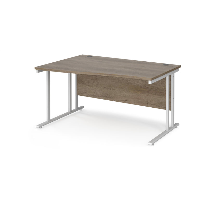 Maestro 25 Wave Desk With Cantilever Leg - Nebraska Oak - NWOF