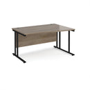 Maestro 25 Wave Desk With Cantilever Leg - Nebraska Oak - NWOF