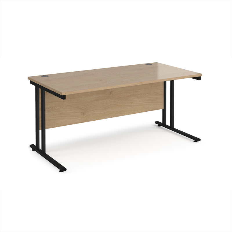 Maestro 25 800mm Deep Straight Desk With Cantilever Leg - Kendal Oak - NWOF