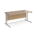 Maestro 25 800mm Deep Straight Desk With Cantilever Leg - Kendal Oak - NWOF