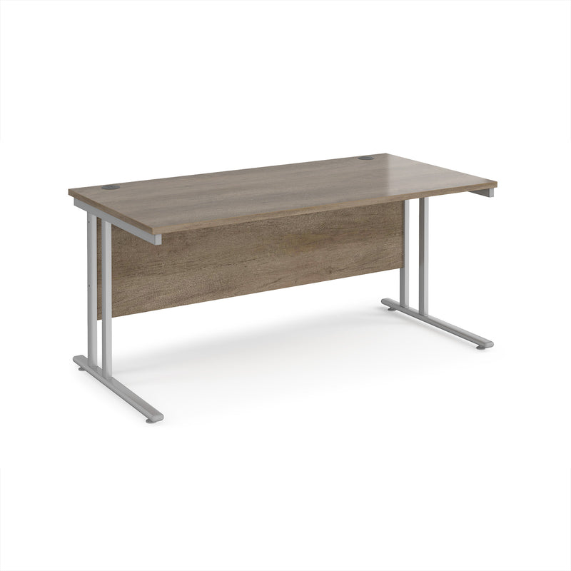 Maestro 25 800mm Deep Straight Desk With Cantilever Leg - Nebraska Oak - NWOF