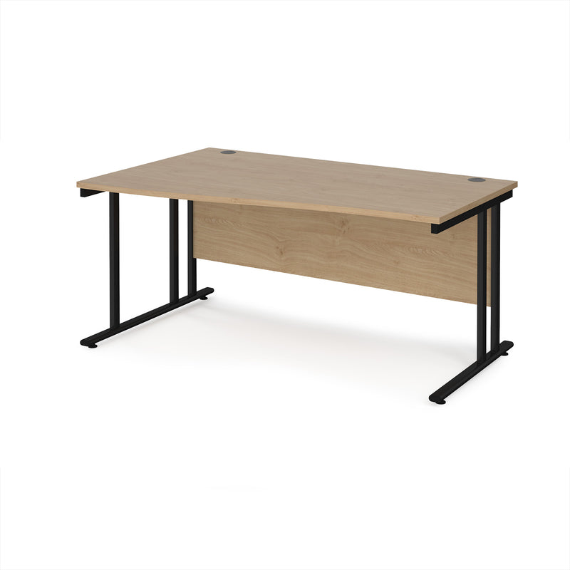 Maestro 25 Wave Desk With Cantilever Leg - Kendal Oak - NWOF