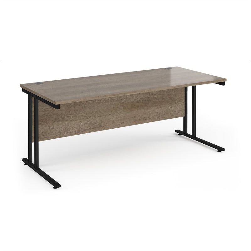 Maestro 25 800mm Deep Straight Desk With Cantilever Leg - Nebraska Oak - NWOF