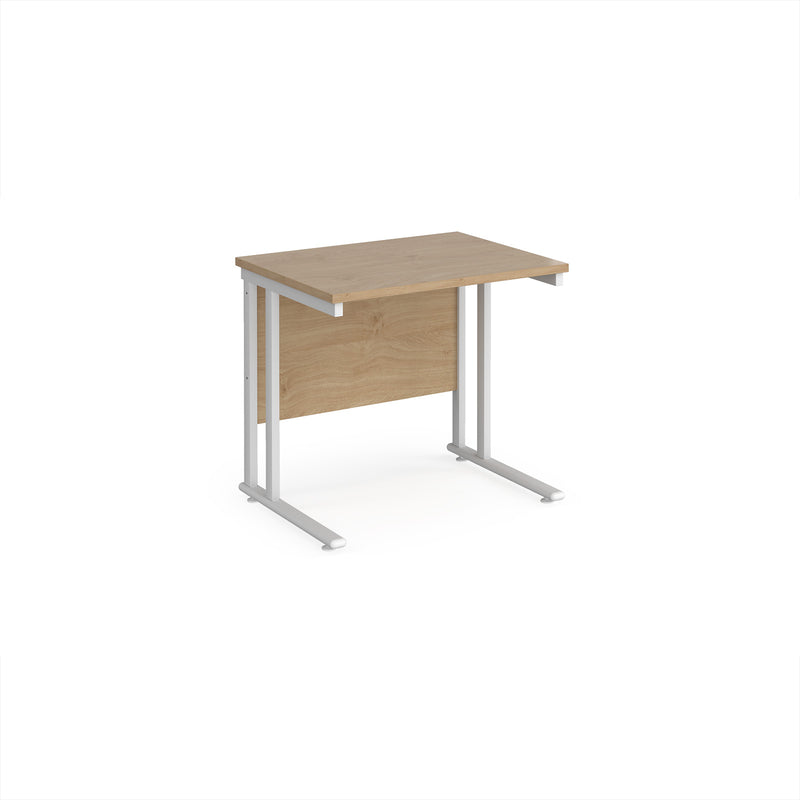 Maestro 25 600mm Deep Straight Desk With Cantilever Leg - Kendal Oak - NWOF