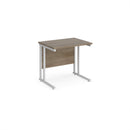 Maestro 25 600mm Deep Straight Desk With Cantilever Leg - Nebraska Oak - NWOF