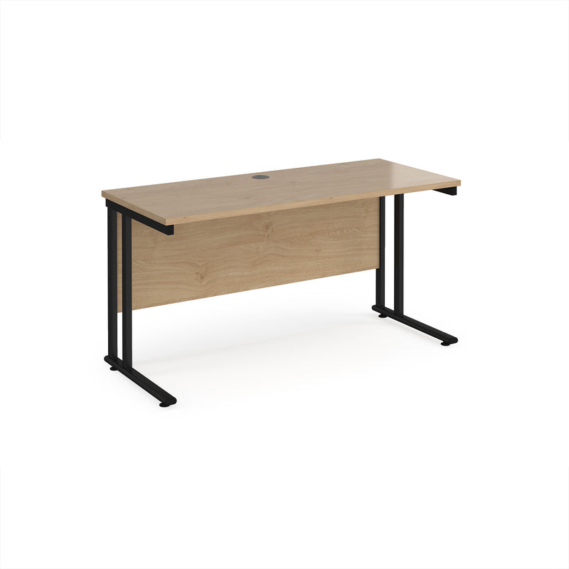 Maestro 25 600mm Deep Straight Desk With Cantilever Leg - Kendal Oak - NWOF