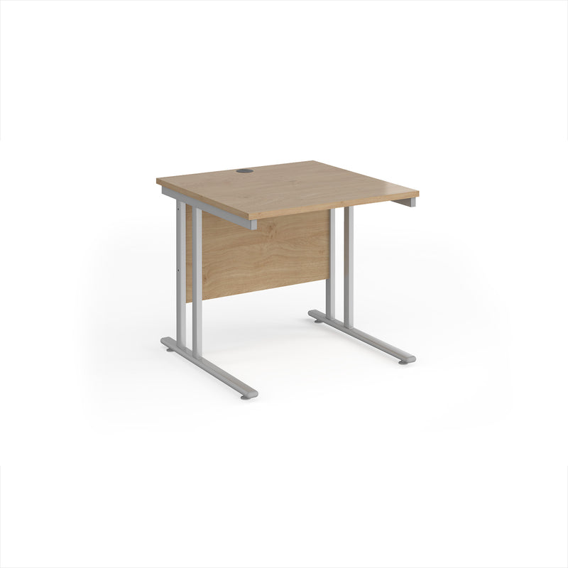 Maestro 25 800mm Deep Straight Desk With Cantilever Leg - Kendal Oak - NWOF