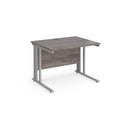 Maestro 25 800mm Deep Straight Desk With Cable Managed Leg - Grey Oak - NWOF