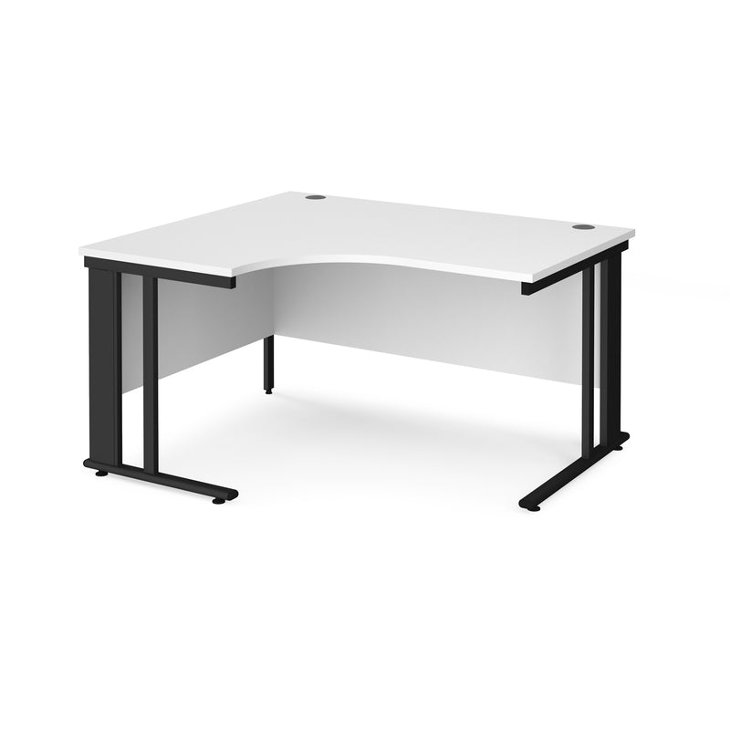 Maestro 25 Ergonomic Desk With Cable Managed Leg - White - NWOF