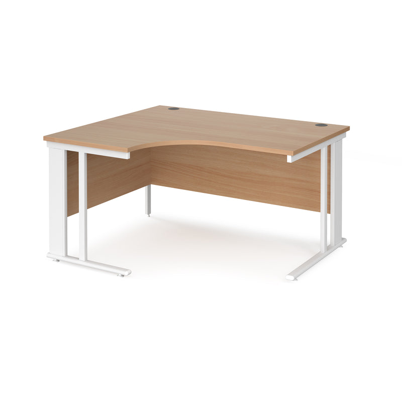 Maestro 25 Ergonomic Desk With Cable Managed Leg - Beech - NWOF