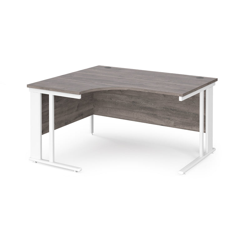 Maestro 25 Ergonomic Desk With Cable Managed Leg - Grey Oak - NWOF