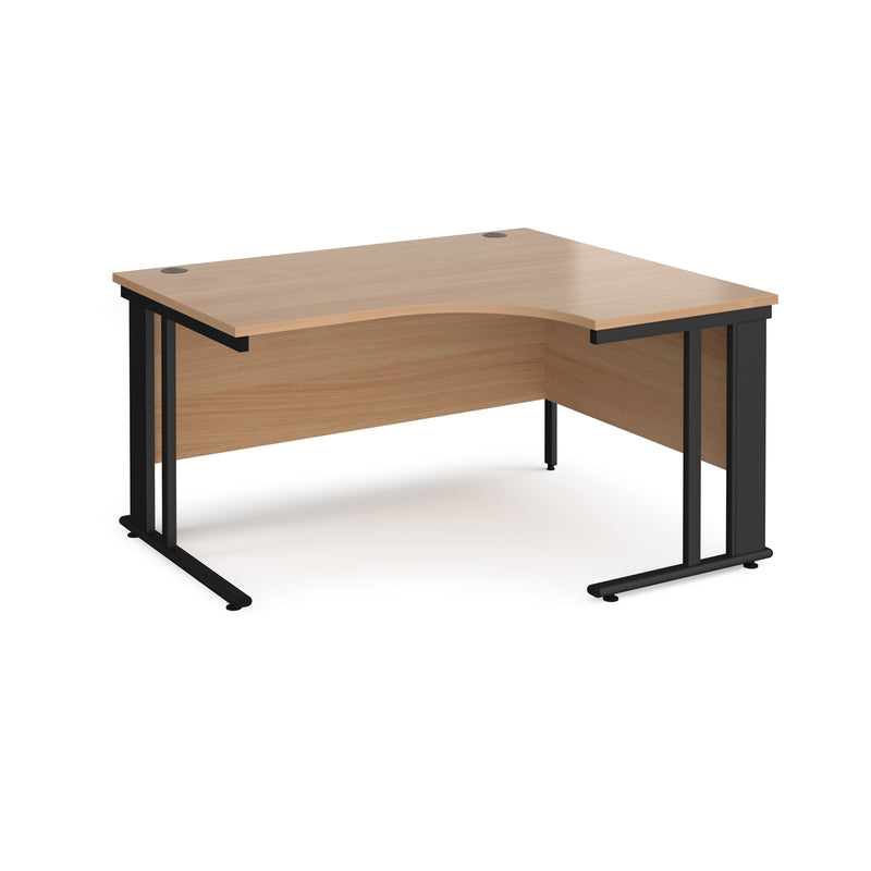 Maestro 25 Ergonomic Desk With Cable Managed Leg - Beech - NWOF