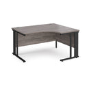 Maestro 25 Ergonomic Desk With Cable Managed Leg - Grey Oak - NWOF