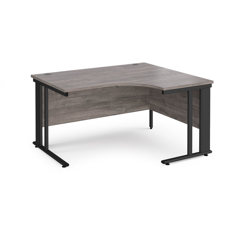 Maestro 25 Ergonomic Desk With Cable Managed Leg - Grey Oak - NWOF